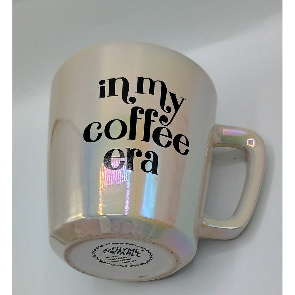 Thyme & Table Stoneware in My Coffee Era Mug, 20 fl. Oz. Pearlized - Picture 2 of 3